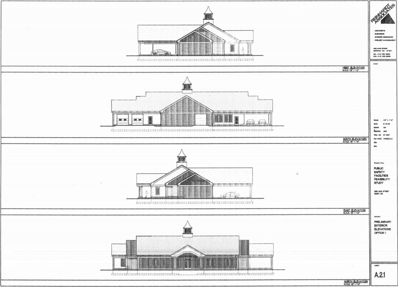 elevation drawings of proposed Police Station
